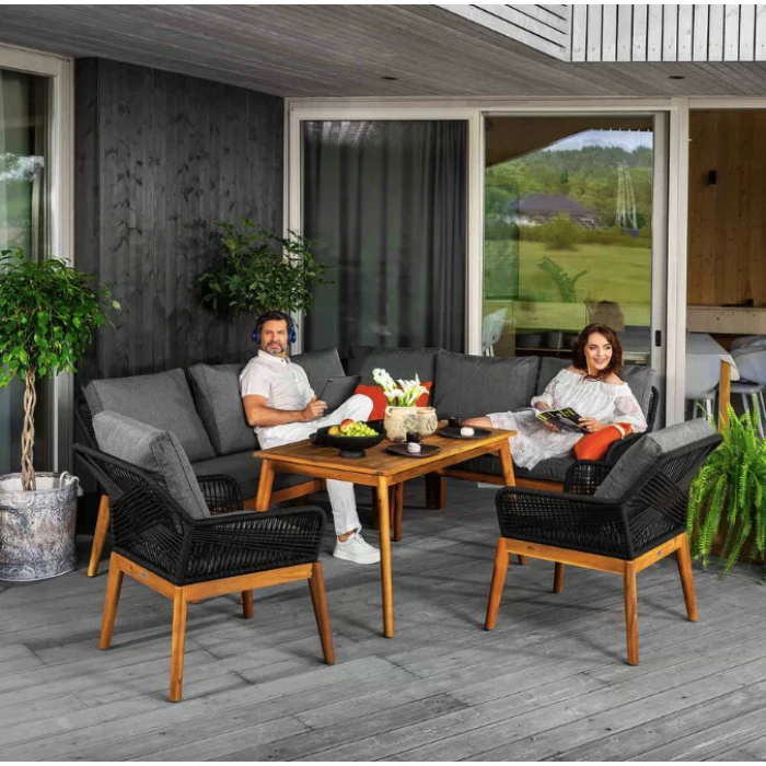 Комплект садовой мебели Di Volio Albenga черный