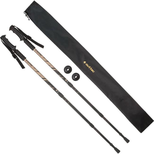 Трекінгові палки Outtec карбонові 3-х секційні 65-135см Anti-shock