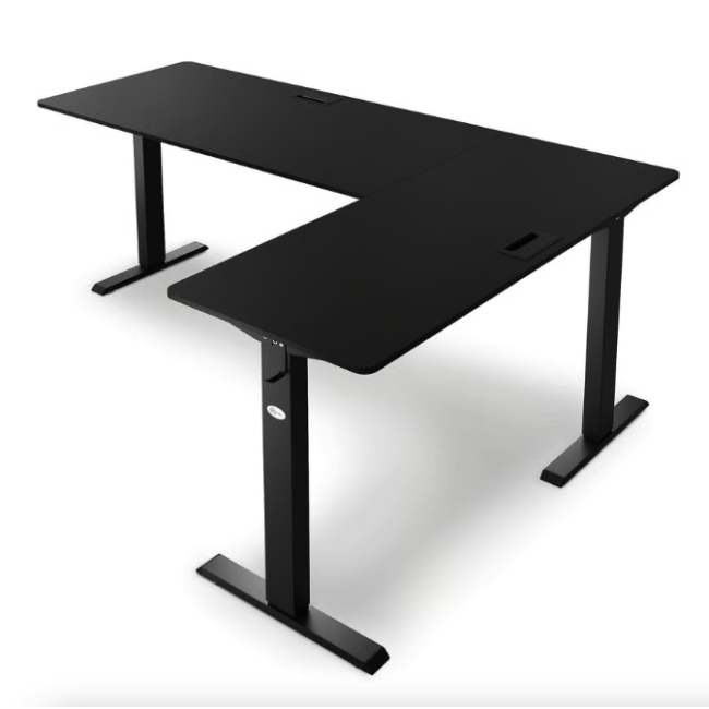 Компьютерный угловой стол Di Volio Trani с регулируемой высотой черный