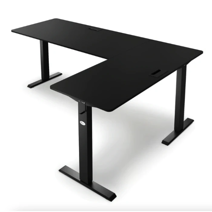 Компьютерный угловой стол Di Volio Trani с регулируемой высотой черный
