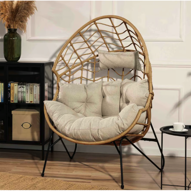 Ротанговое кресло-кокон Di Volio Alcamo для отдыха бежевый