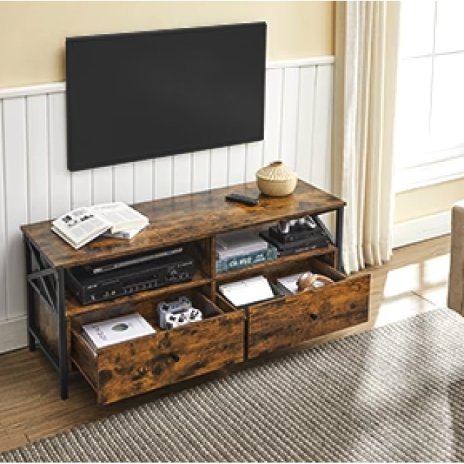 Тумба под телевизор Leobert Kamila в стиле Loft с 2 ящиками