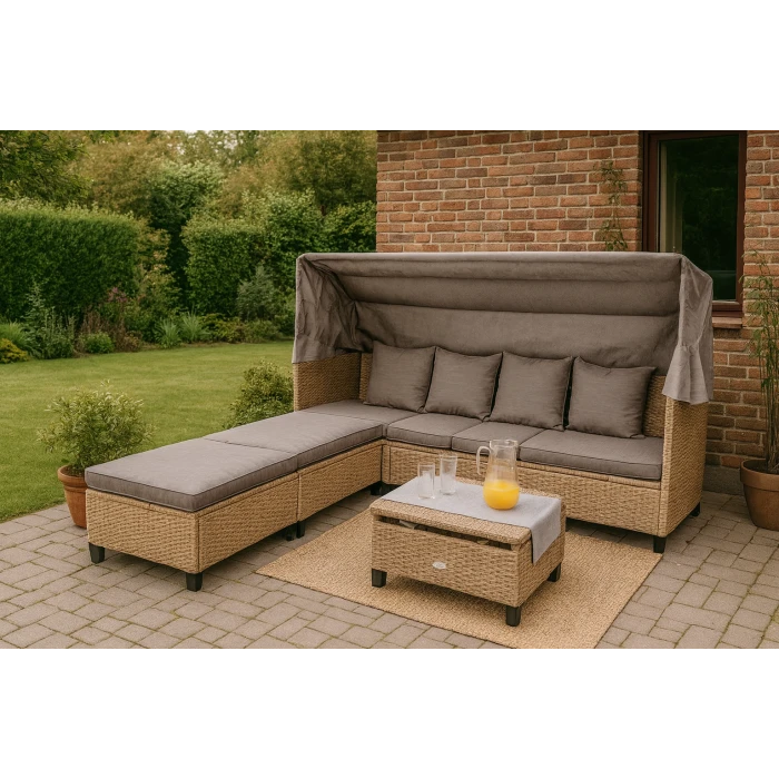 Комплект садових меблів Di Volio Luca бежево-сірий