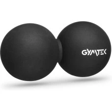 Масажний м'яч Gymtek 63 мм подвійний чорний