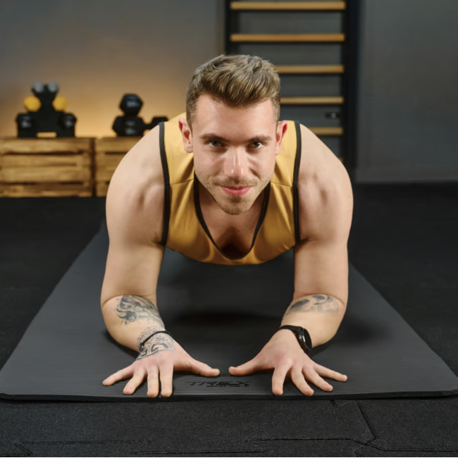 Коврик для йоги TX-019NGM NBR 1см 190х80 черный