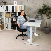 Компьютерный стол с регулируемой высотой Di Volio Amone белый