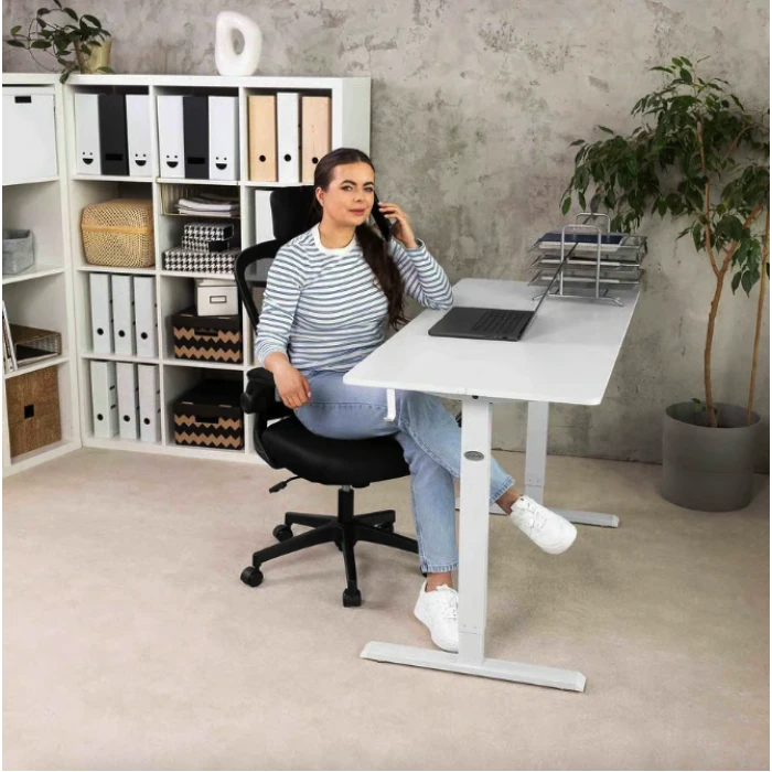 Компьютерный стол с регулируемой высотой Di Volio Amone белый