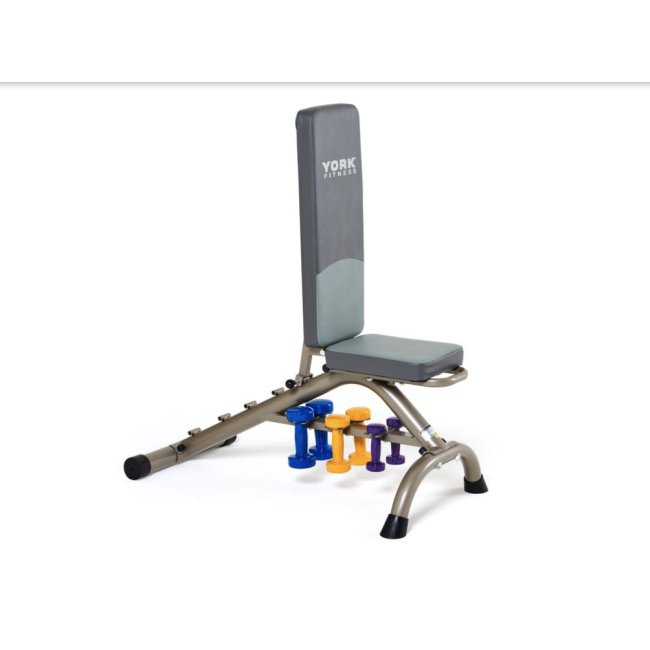 Гантелі для фітнесу вінілові круглі York Fitness 2х2кг жовтий