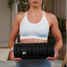 Роллер масажер (валик, ролик) Hop-Sport EVA 33см HS-A033YG чорний