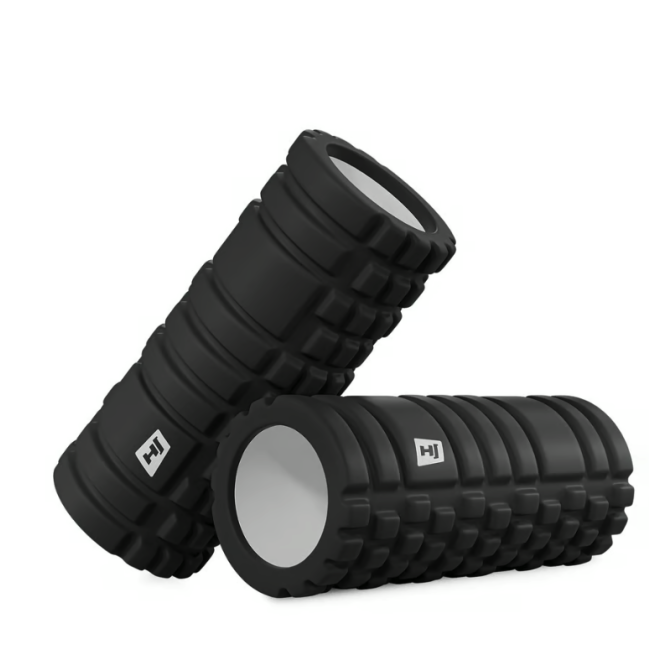 Роллер масажер (валик, ролик) Hop-Sport EVA 33см HS-A033YG чорний