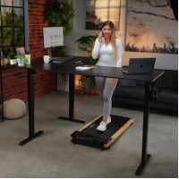 Компьютерный угловой стол Di Volio Trani с регулируемой высотой черный