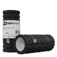 Роллер массажер (валик, ролик) Hop-Sport EVA 33см HS-A033YG черный