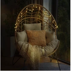 Крісло-кокон ротангове Di Volio Alcamo для відпочинку бежевий
