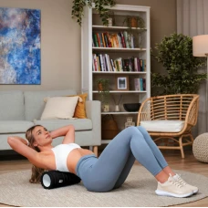 Роллер масажер (валик, ролик) Hop-Sport EVA 33см HS-A033YG чорний