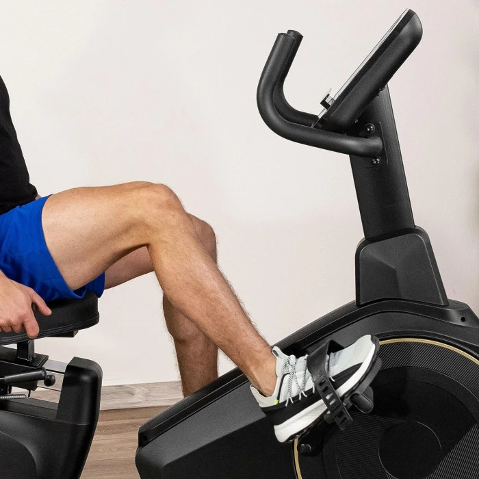 Горизонтальний велотренажер Gymtek XBR6000 електромагнітний золотистий