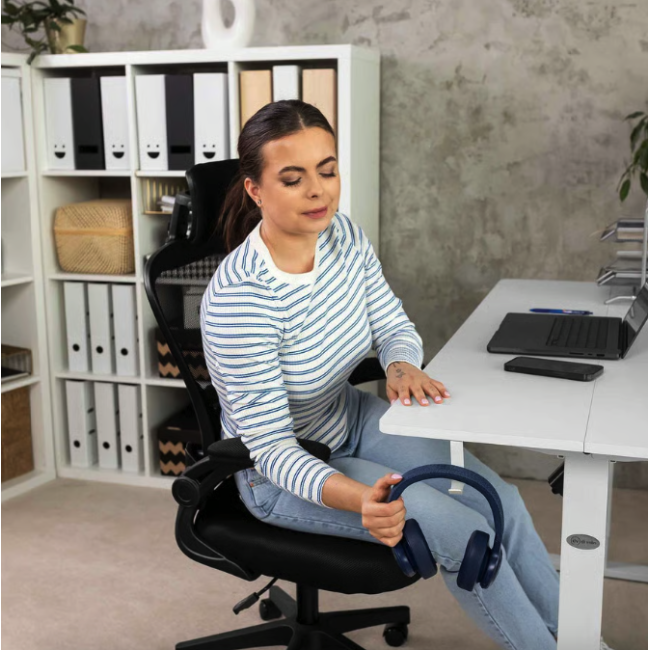 Компьютерный стол с регулируемой высотой Di Volio Amone белый