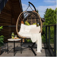 Підвісне крісло-кокон Di Volio Corta одномісне бежевий