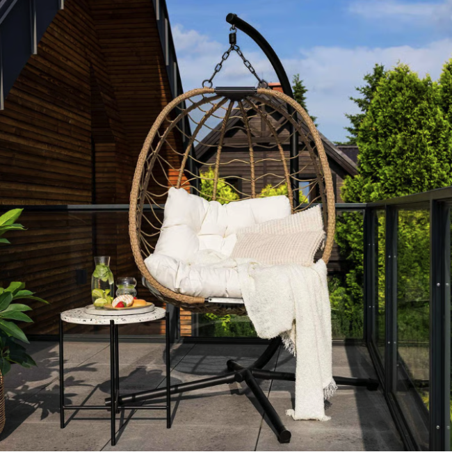 Підвісне крісло-кокон Di Volio Corta одномісне бежевий