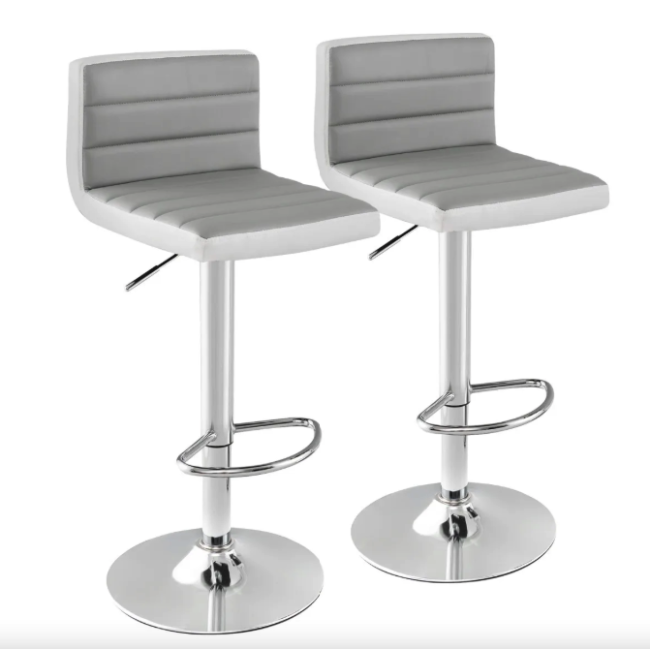 Комплект барных стульев Costway Alisa экокожа серый