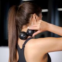 Массажный мяч Gymtek 63 мм двойной черный