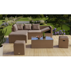 Садовая мебель Di Volio Bologna бежевый/светло-серый