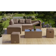 Садовая мебель Di Volio Bologna бежевый/светло-серый