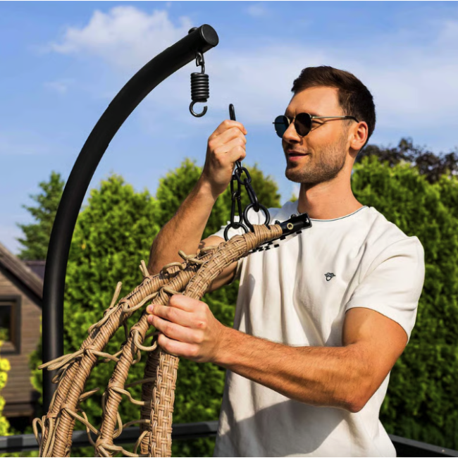 Підвісне крісло-кокон Di Volio Corta одномісне бежевий