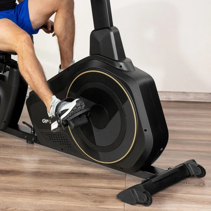 Горизонтальний велотренажер Gymtek XBR6000 електромагнітний золотистий