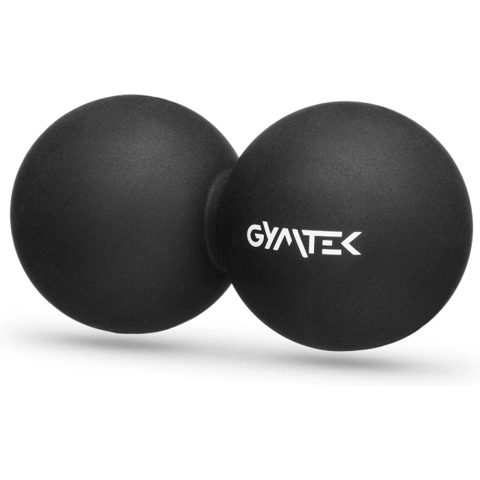 Масажний м'яч Gymtek 63 мм подвійний чорний