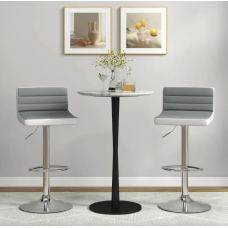 Комплект барных стульев Costway Alisa экокожа серый