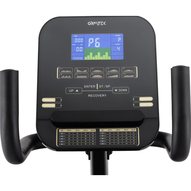 Горизонтальный велотренажер Gymtek XBR6000 электромагнитный золотистый