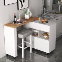 Раскладной столик тумба 2 в 1 Costway Rubber