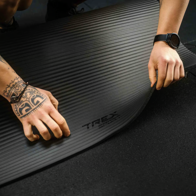 Коврик для йоги TX-019NGM NBR 1см 190х80 черный