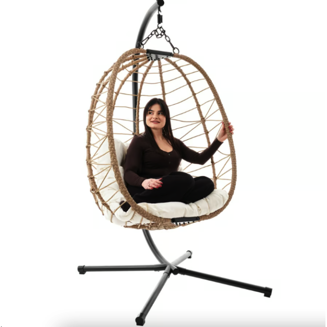 Підвісне крісло-кокон Di Volio Corta одномісне бежевий