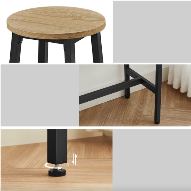 Барный стол и 2 барных стула Leobert Kidol в стиле Loft натуральный