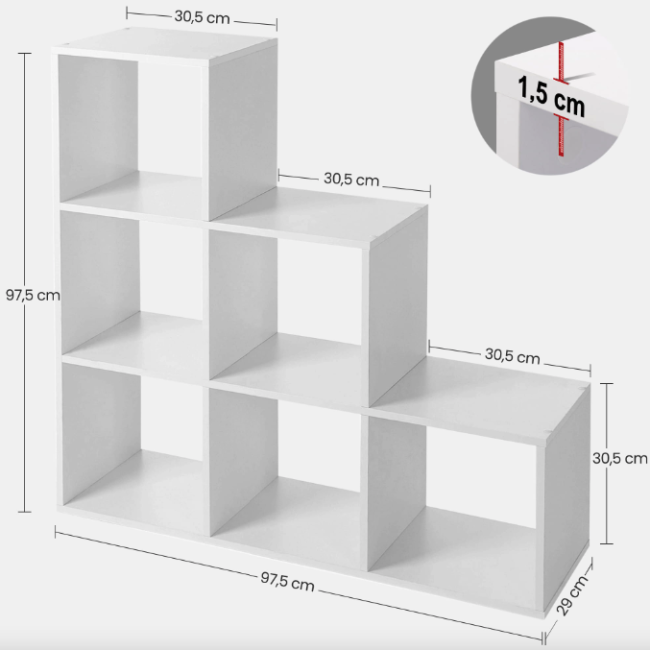 Стеллаж лестницы Leobert Denver белый