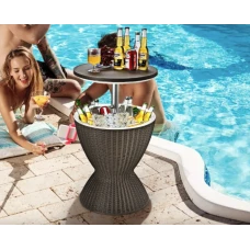 Стол-холодильник Costway Curver с регулируемой высотой 30L коричневый