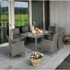Садовая мебель Di Volio VERONA 6+1 Серый/серый