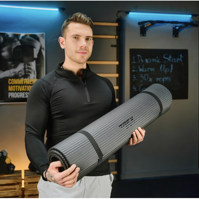 Коврик для йоги TX-019NGM NBR 1см 190х80 черный