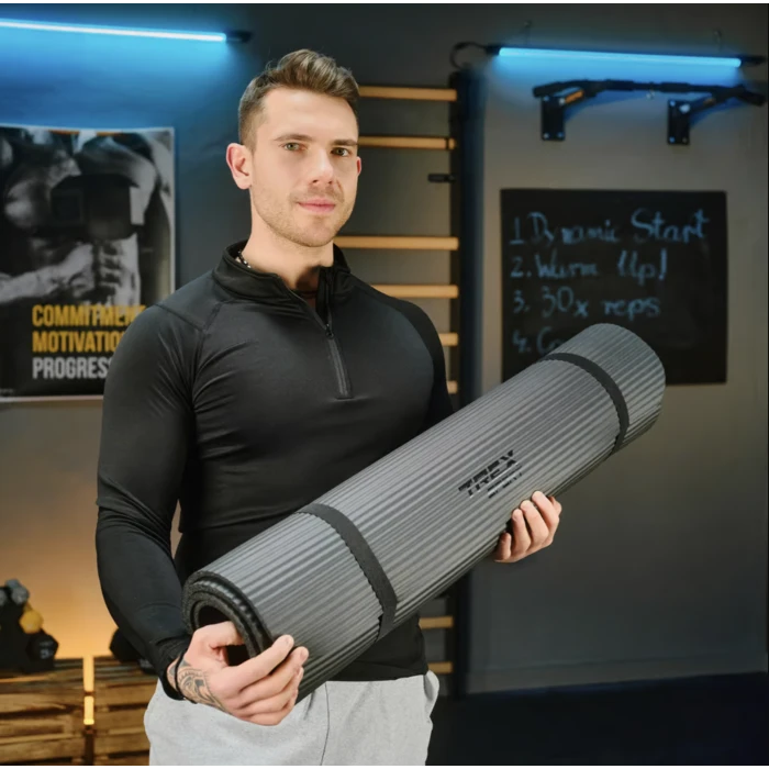 Коврик для йоги TX-019NGM NBR 1см 190х80 черный