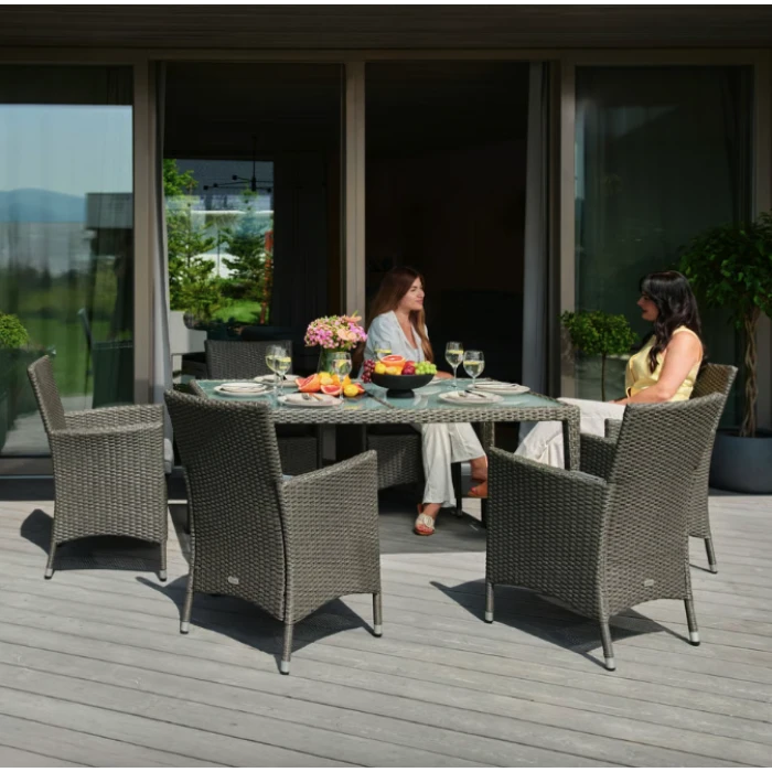 Садові меблі Di Volio VERONA 6+1 Сірий/сірий