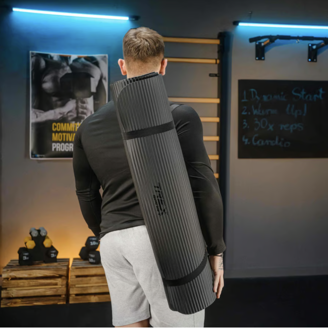 Коврик для йоги TX-019NGM NBR 1см 190х80 черный