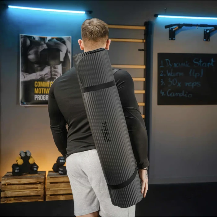 Коврик для йоги TX-019NGM NBR 1см 190х80 черный