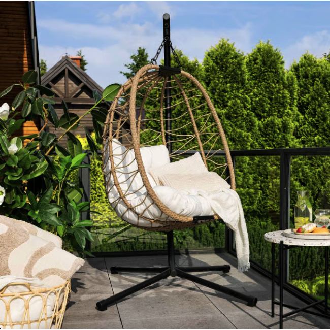 Підвісне крісло-кокон Di Volio Corta одномісне бежевий