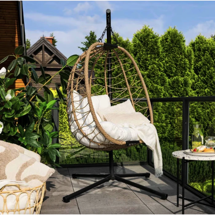 Підвісне крісло-кокон Di Volio Corta одномісне бежевий