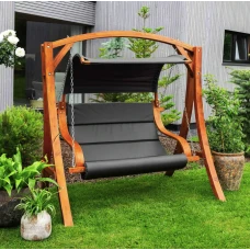 Садова гойдалка Di Volio Pergia двомісна сірий