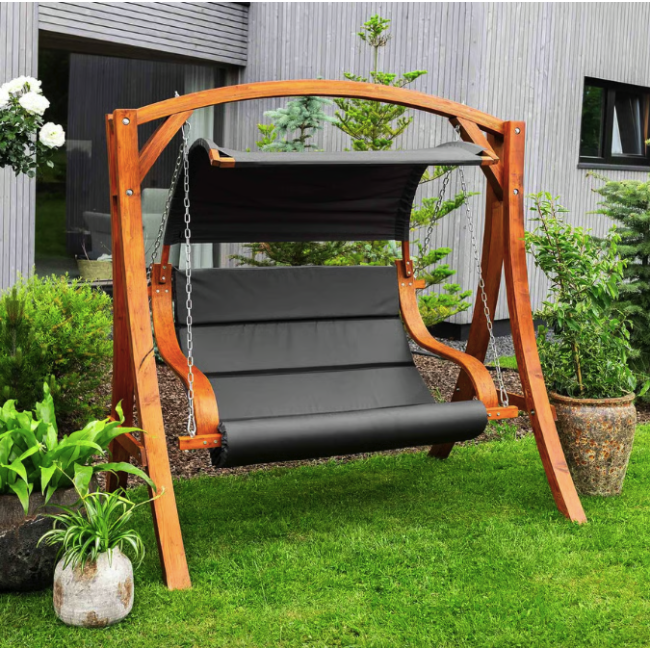 Садова гойдалка Di Volio Pergia двомісна сірий