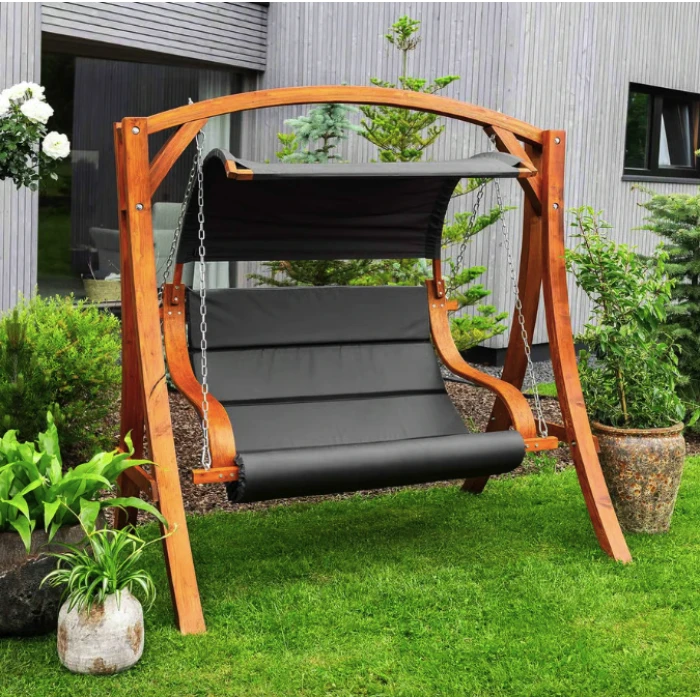 Садова гойдалка Di Volio Pergia двомісна сірий