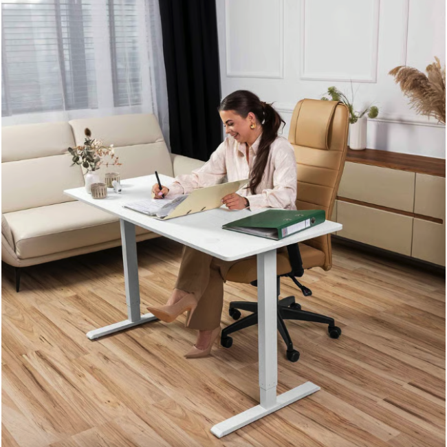 Компьютерный стол с регулируемой высотой Di Volio Amone белый