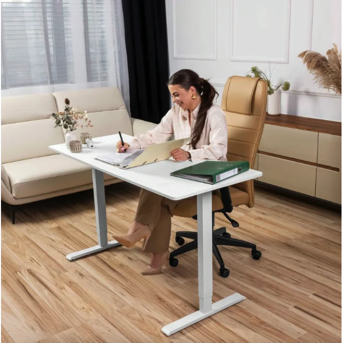 Компьютерный стол с регулируемой высотой Di Volio Amone белый